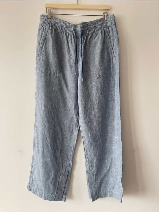 Athleta Pants - Athleta Retreat Linen Wide Leg Pants Chambray Blue 14